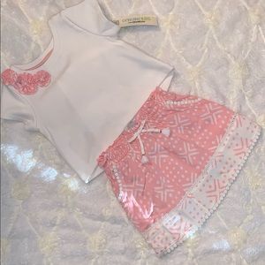 🎉Brand New🎉 Toddler 2-Piece Pink & White Set